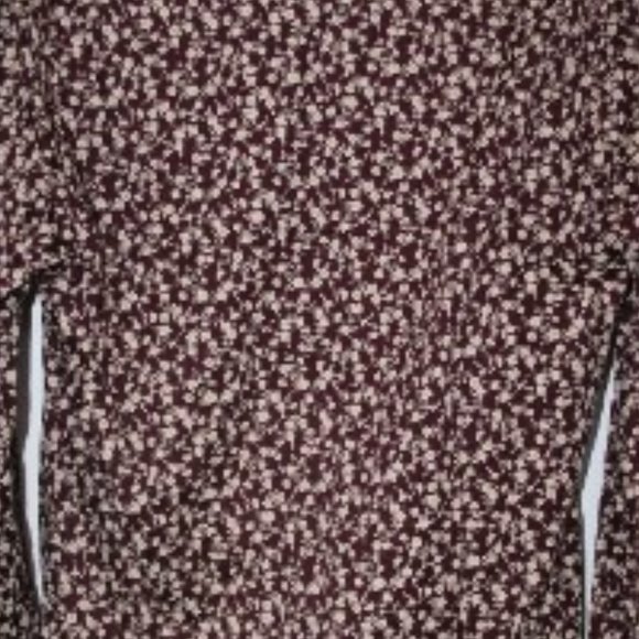 Zara Slim Fit Daisy Floral Print Berry & Off White Button Down Shirt - Picture 8 of 9